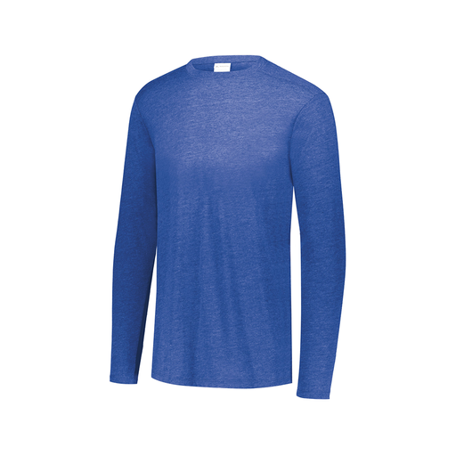 [FTLCUBRY-AXS-LOGO1] Decker Men's Tri-Blend T-Shirt - Long Sleeve (Adult XS, Royal, Logo 1)